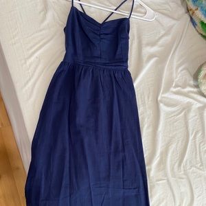 F21 Ruched front lace up midi